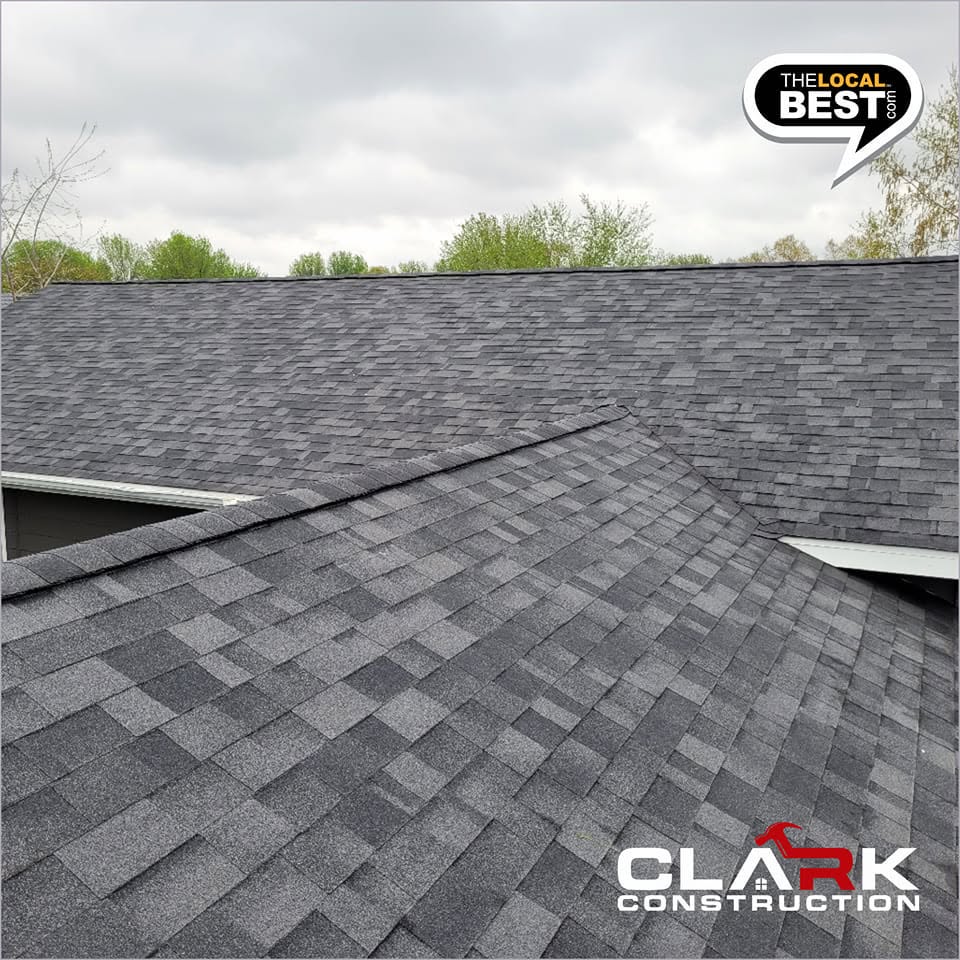 Architectural shingle roof close-up